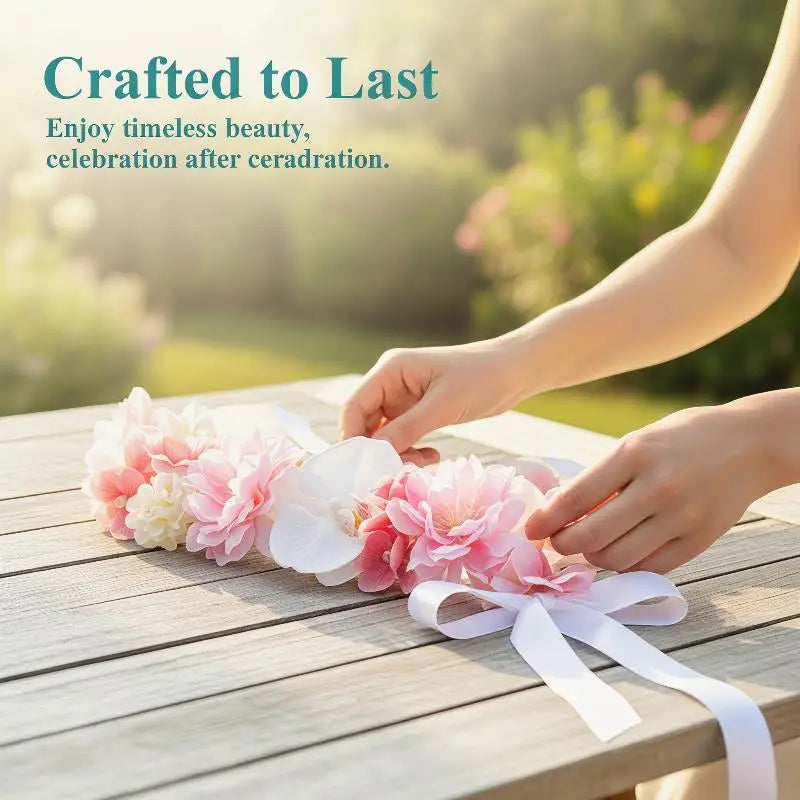 Handmade Satin Flower Graduation Sash | Floral Lei Gift