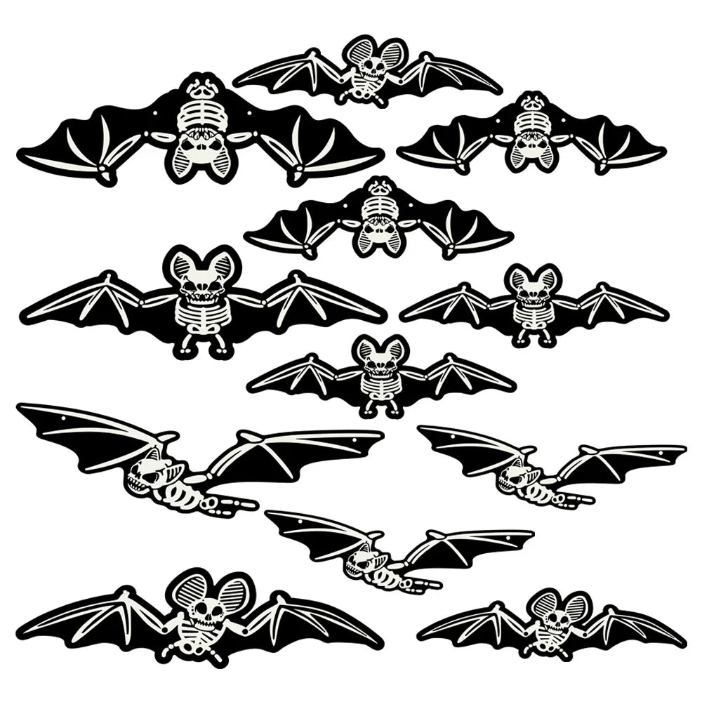 Glow-in-the-dark Bat Ornament Halloween Glowing Bat-shaped Pendant