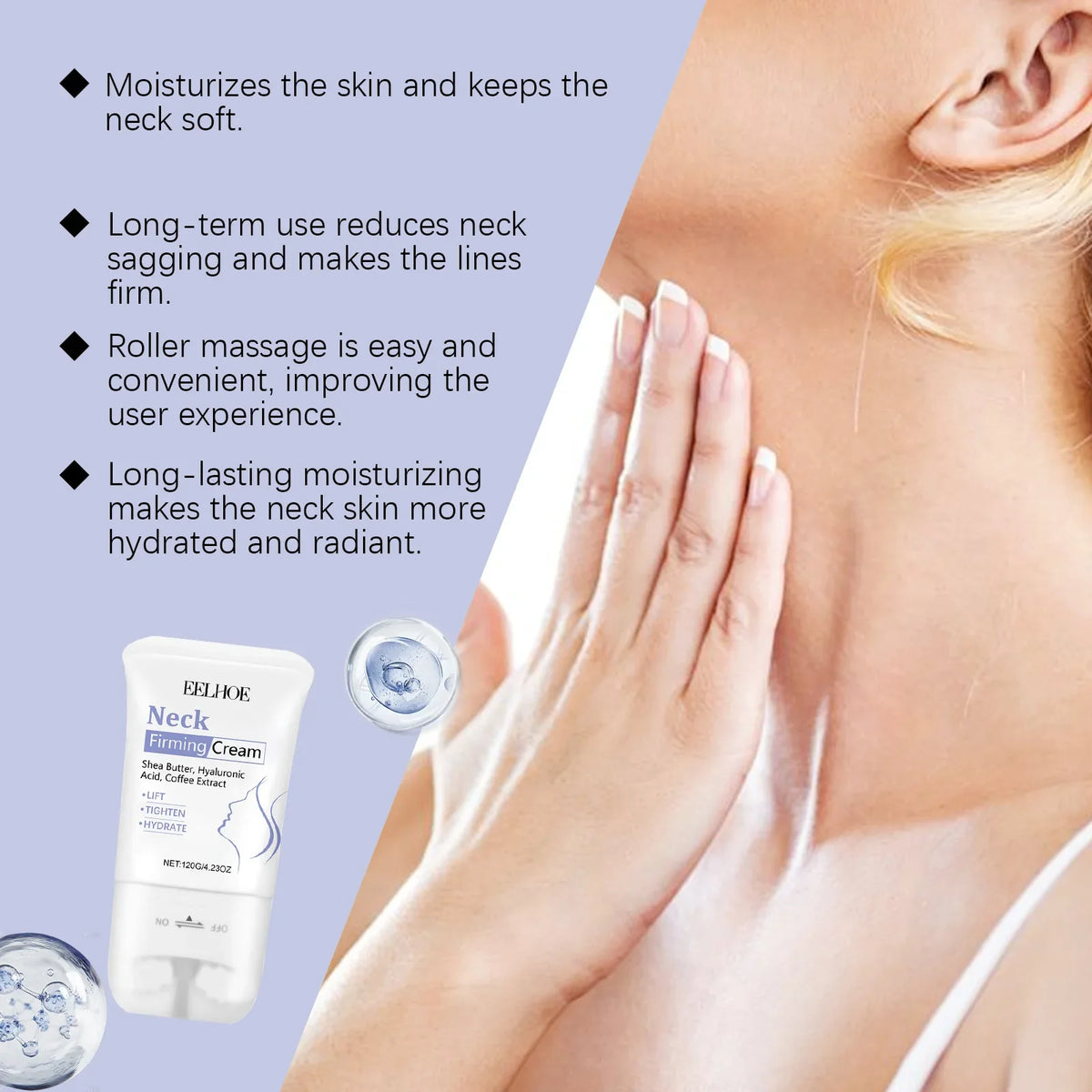 Firming Roll-On Neck Cream – Hydrating & Wrinkle-Reducing