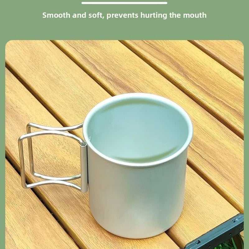 Outdoor Foldable Aluminum Camping Cup Ultralight Portable Travel Mug