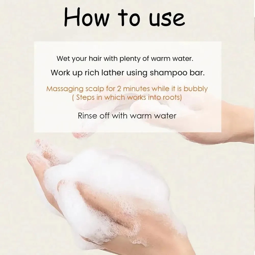 Organic Rice Water Shampoo Bar – Hair Growth & Nourishing 60g