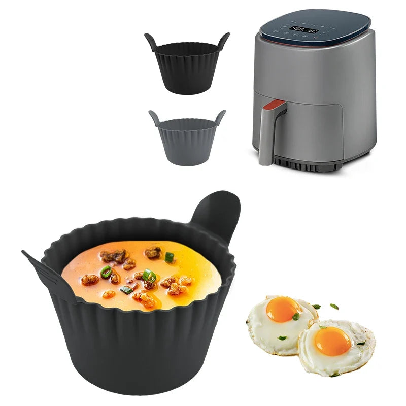 Silicone Air Fryer Egg Poacher Cupcake Baking Cups Ramekins Ovens