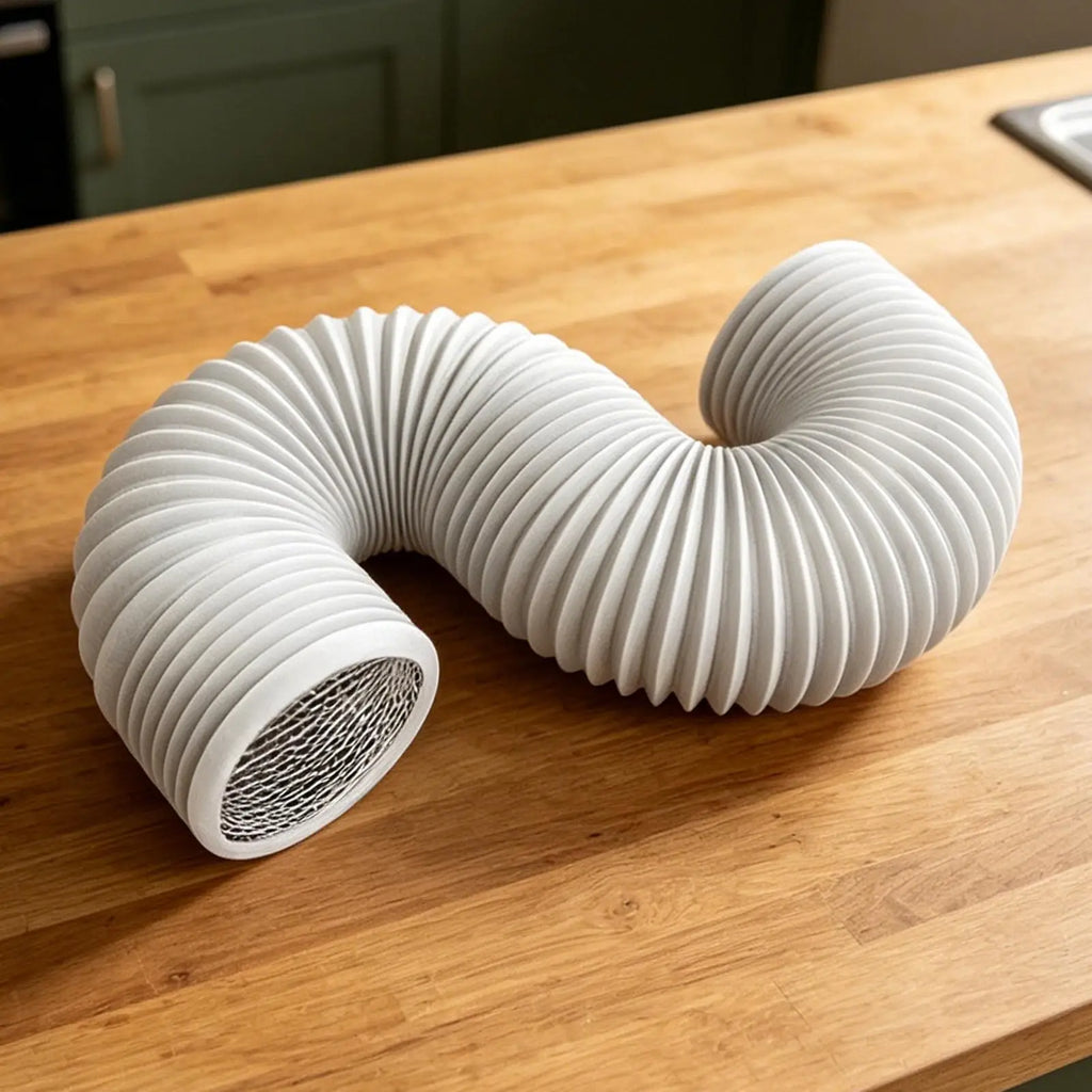 4-Inch Flexible AC Exhaust Hose with Clamps | Aluminum Foil Duct