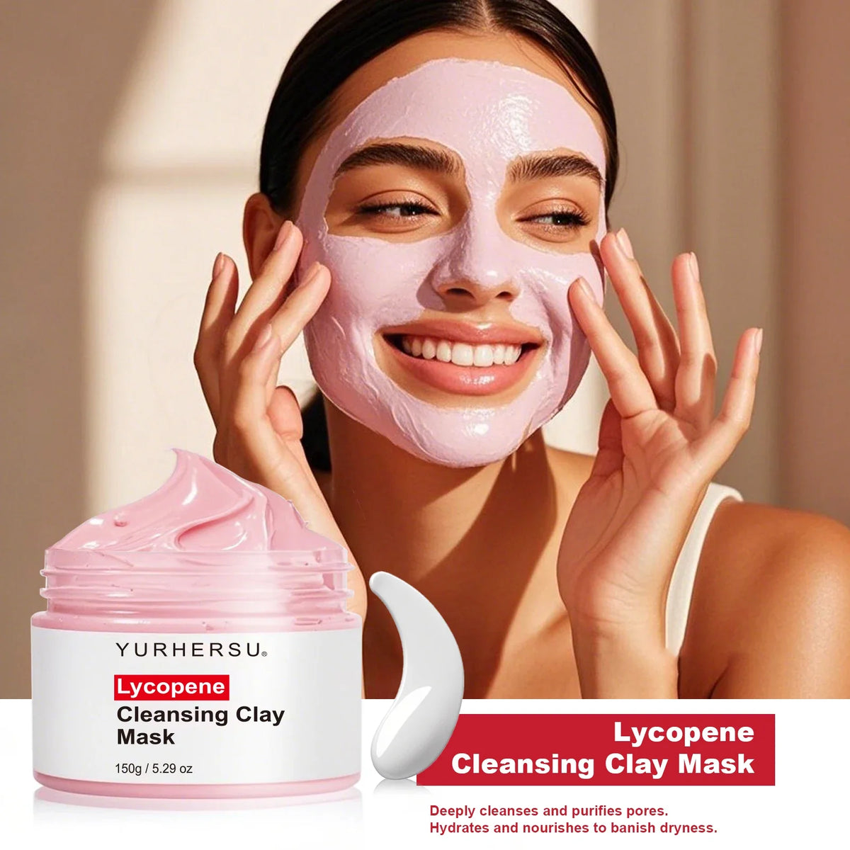 YURHERSU Lycopene Mud Face Mask – Moisturizing Cream 150g