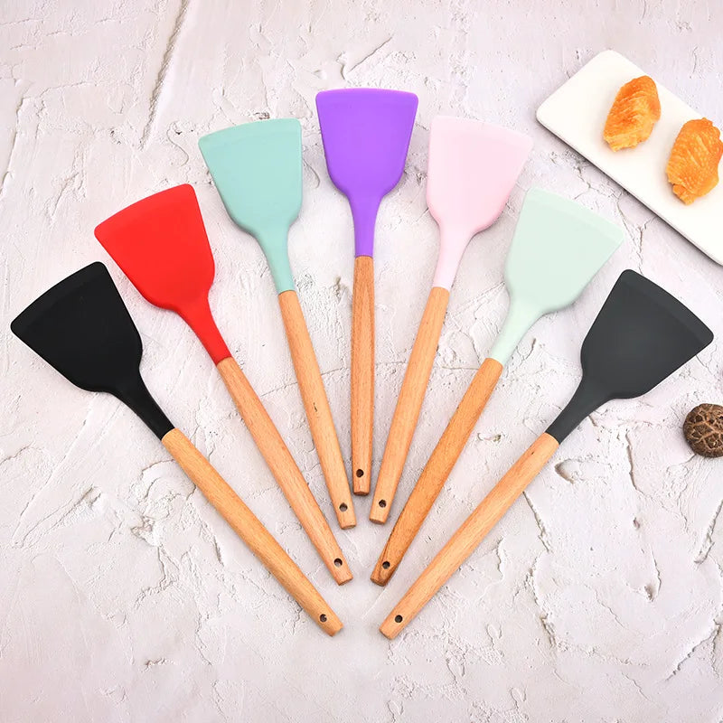 Silicone Spatula & Wide Pizza Shovel – Non-Stick Kitchen Tool