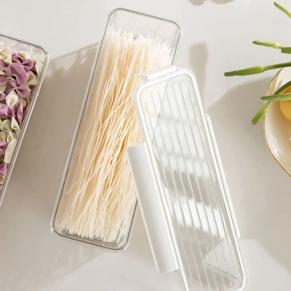 Airtight Pasta Storage Container – Stackable Clear Plastic Box