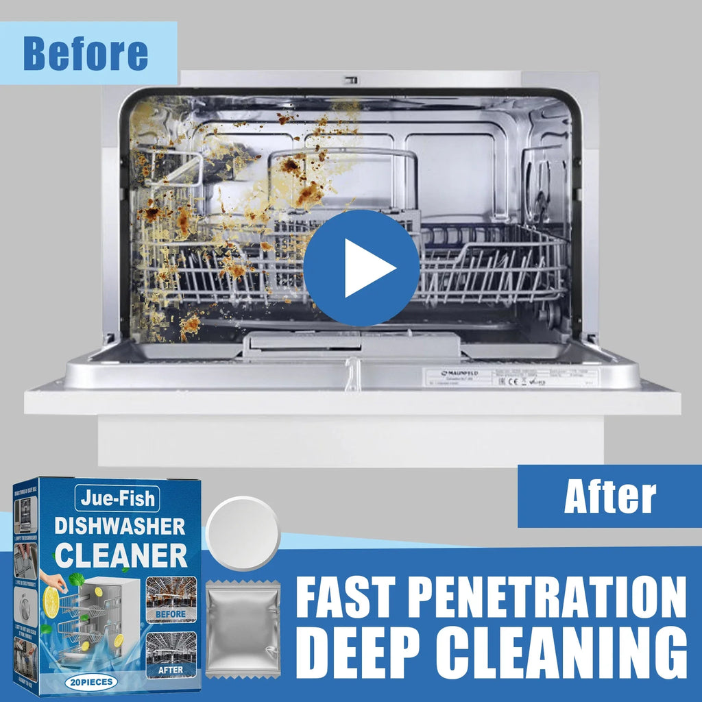 Jue-Fish Dishwasher Cleaning Tablets | 20pc Deep Clean & Degrease