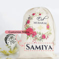 Personalised Floral Crescent Moon Eid Mubarak Gift Bag | Eidi