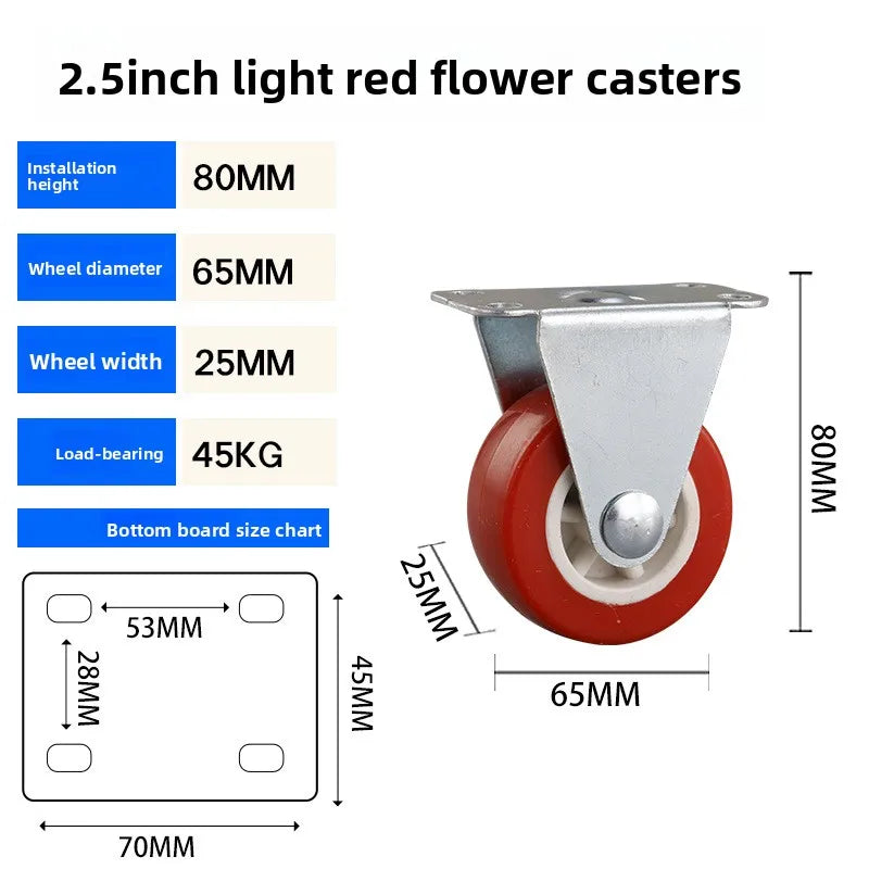 PVC Swivel Caster Wheels 1–2 Inch | Furniture & Trolley Rollers