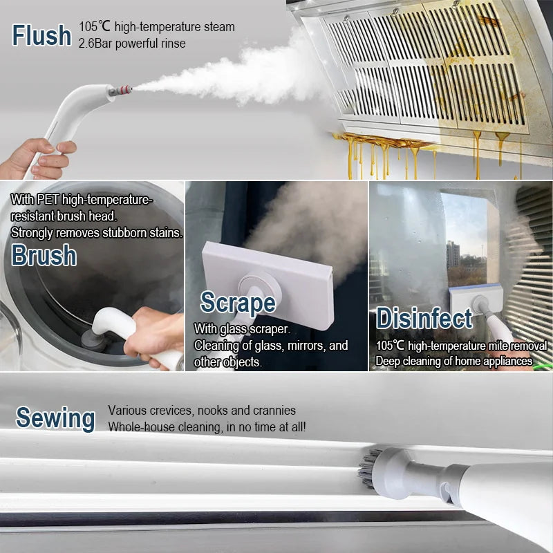 BALASHOV 1200W Canister Steam Cleaner – High-Temp Disinfection