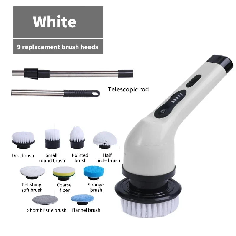 9-in-1 Electric Spin Scrubber | Kitchen & Bathroom Brush