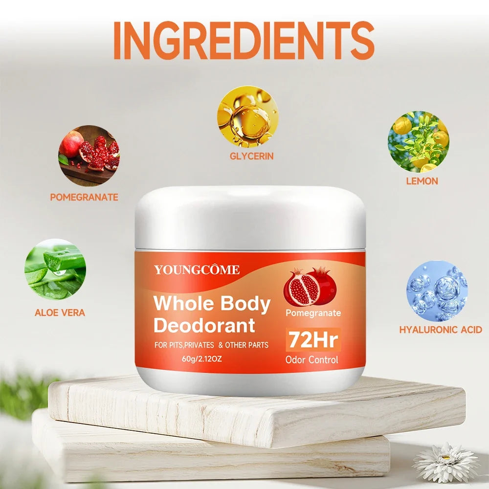 YOUNGCOME 72-Hour Body Deodorant & Antiperspirant Stick