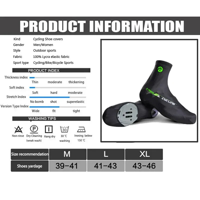 X-TIGER Winter Thermal Fleece Cycling Shoe Covers | MTB & Road