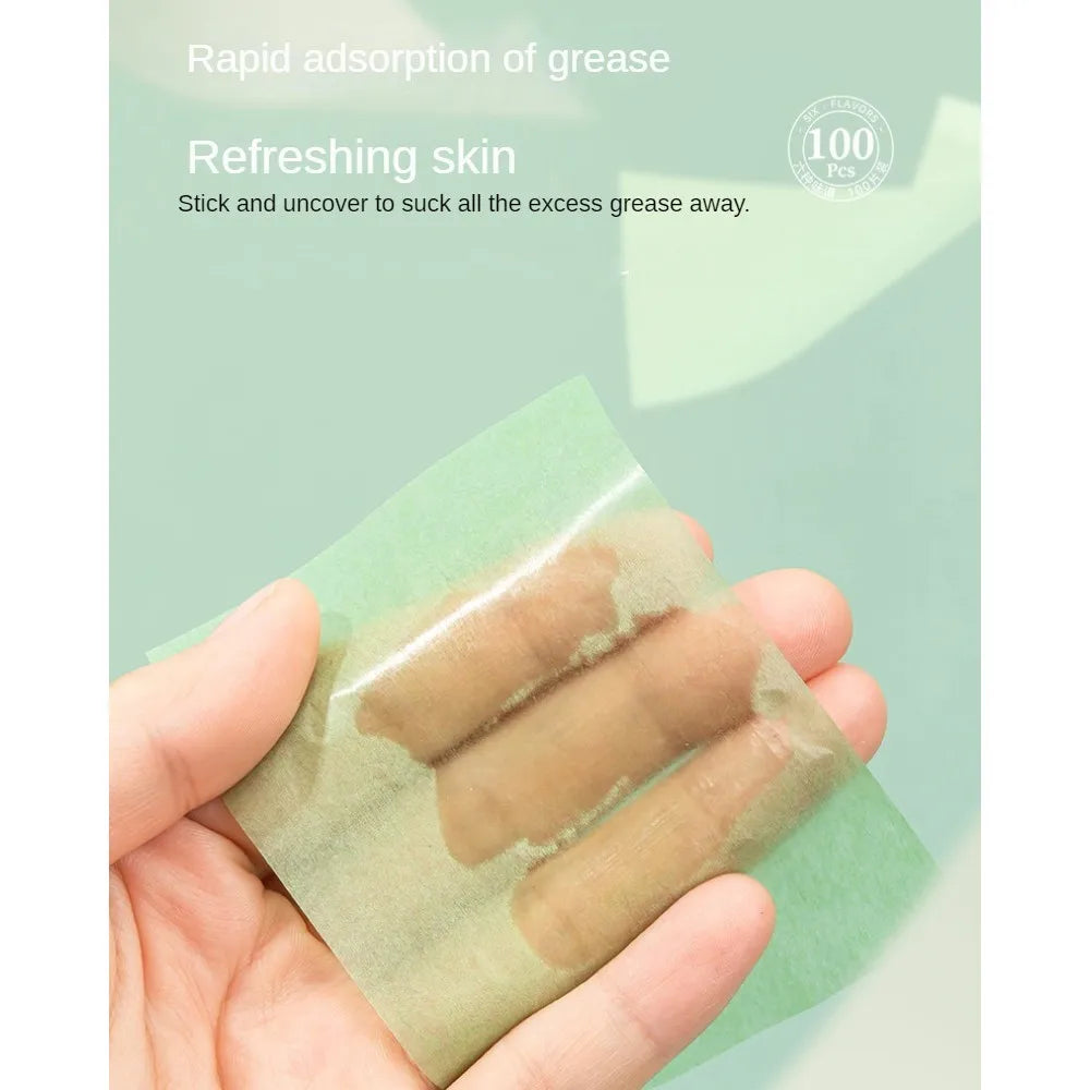 BIOAOUA 100-Pack Fragrance Facial Oil-Absorbing Sheets T-Zone