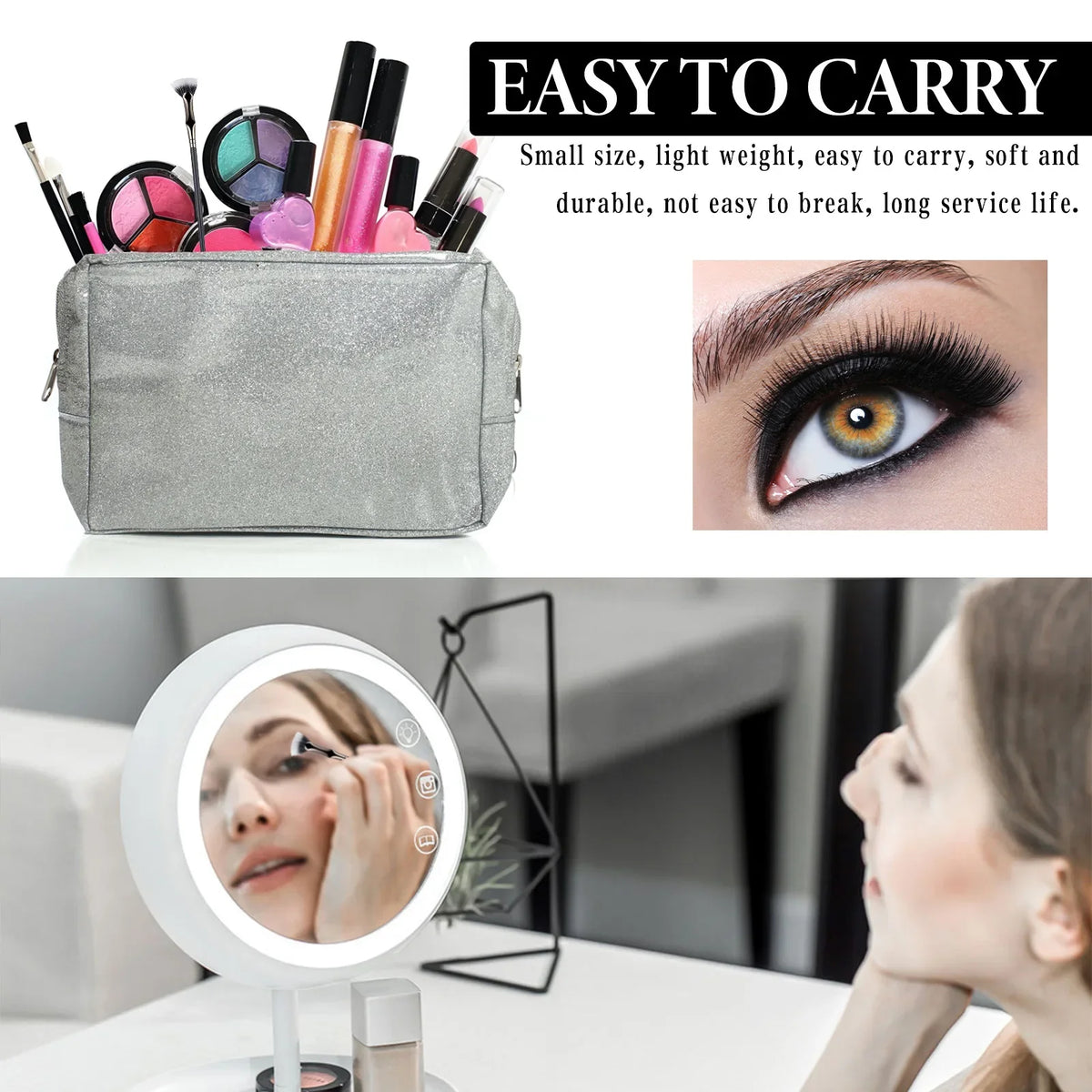 Eelhope Double Layer Fan Eyelash Brush | Eye Makeup Tool