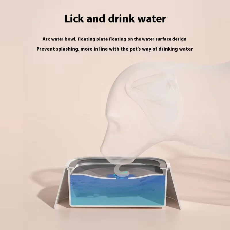 Pet Bowl Dog Drinking No Wet Mouth Floating Prevent Knocking Cat