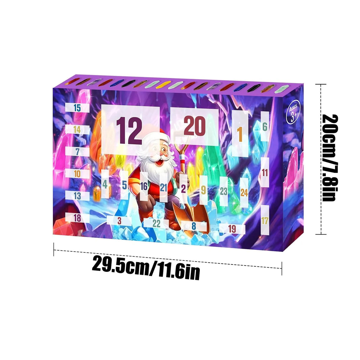 24-Day Crystal Advent Calendar | Natural Gemstone Christmas Gift