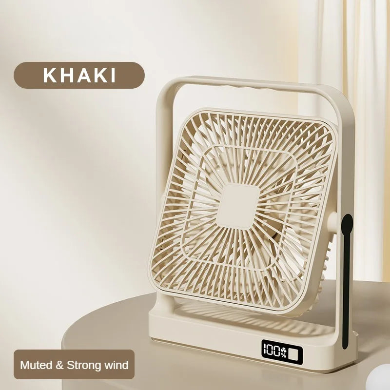 M09 Rechargeable Desktop Wall Fan – 3600mAh USB Battery