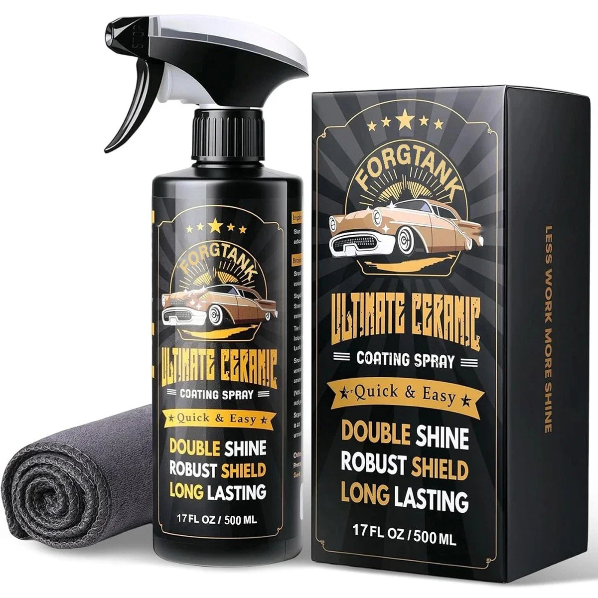 Ceramic Coating Spray – Mirror Shine & 50+ Wash Car Wax