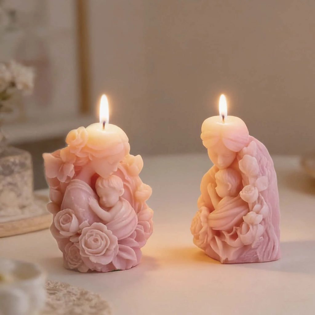 Resin Mold Non-toxic Gypsum Ornament Flower Mother Home Decoration