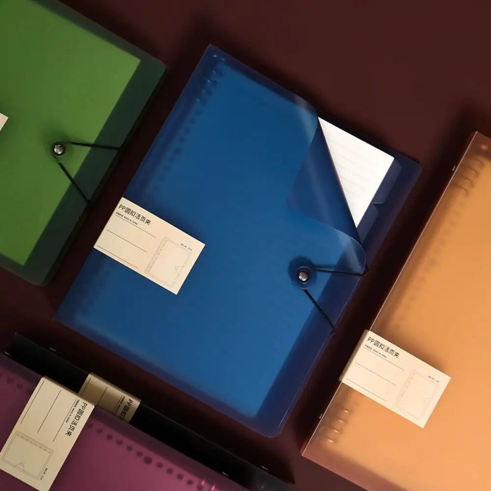 Transparent Binder Cover A4/B5/A5 – 8-Hole Loose Leaf Shell