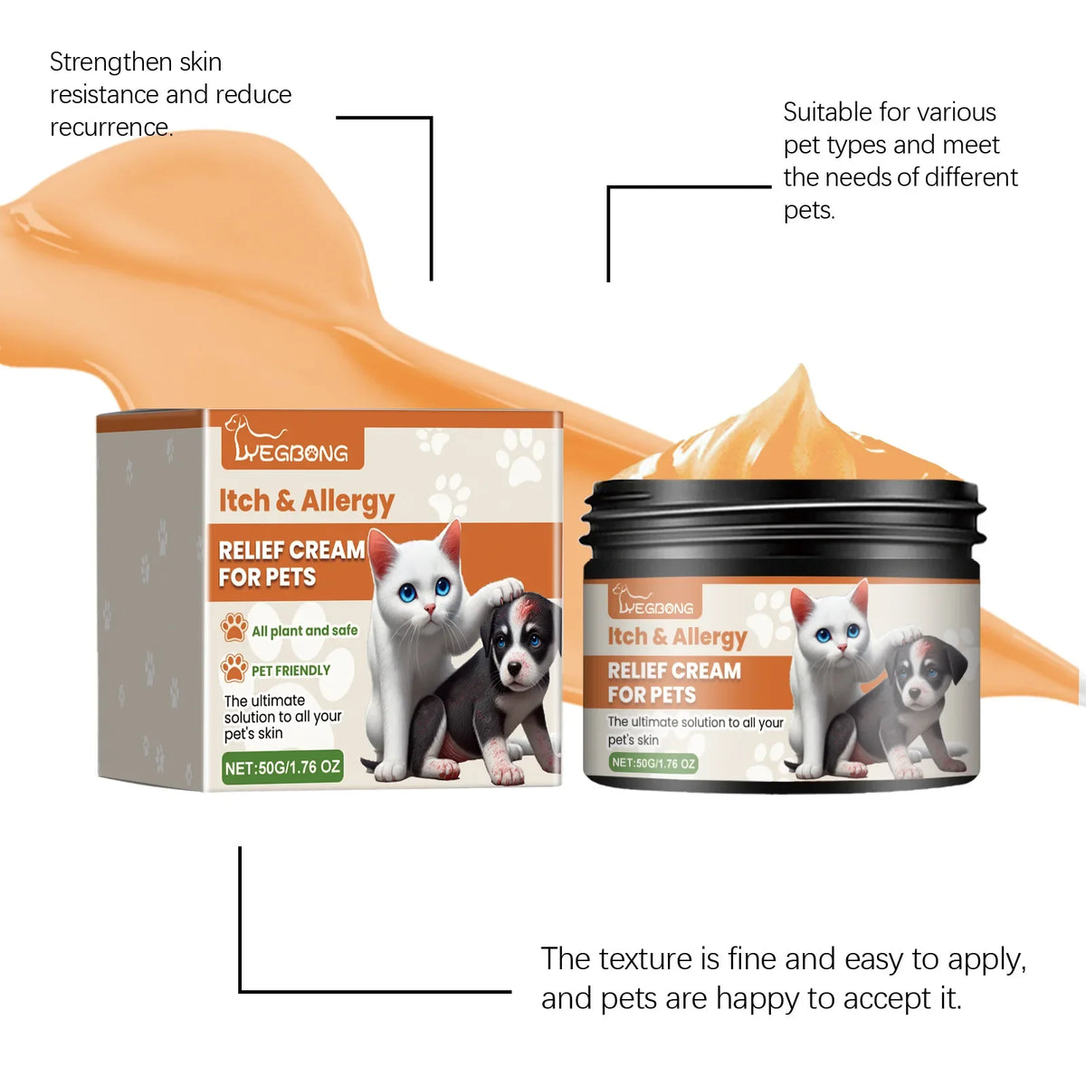 YEGBONG Pet Anti-Itch Herbal Cream for Dogs & Cats | 50g