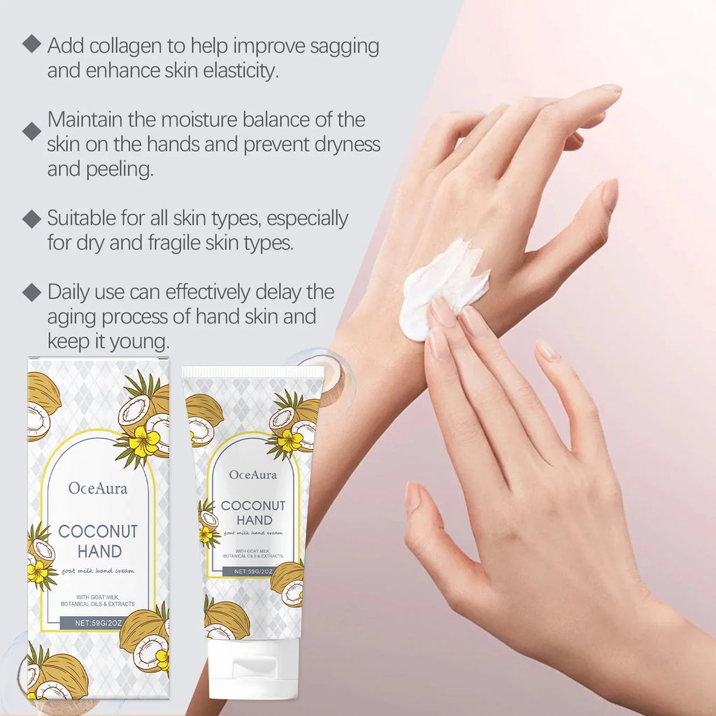 OceAura Coconut Oil Nourishing Hand Cream 59g | Moisturizer