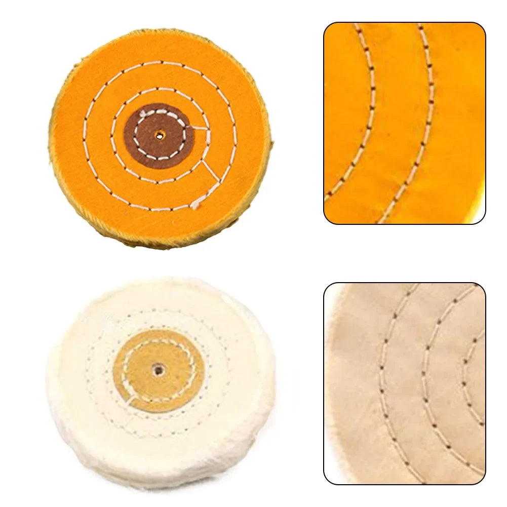 NEWONE 100mm Cloth Buffing Wheel – 4" Polishing Pad for Grinder