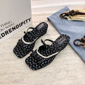 Women's Floral Wedge Slippers – Open Toe Slip-On Summer Slides