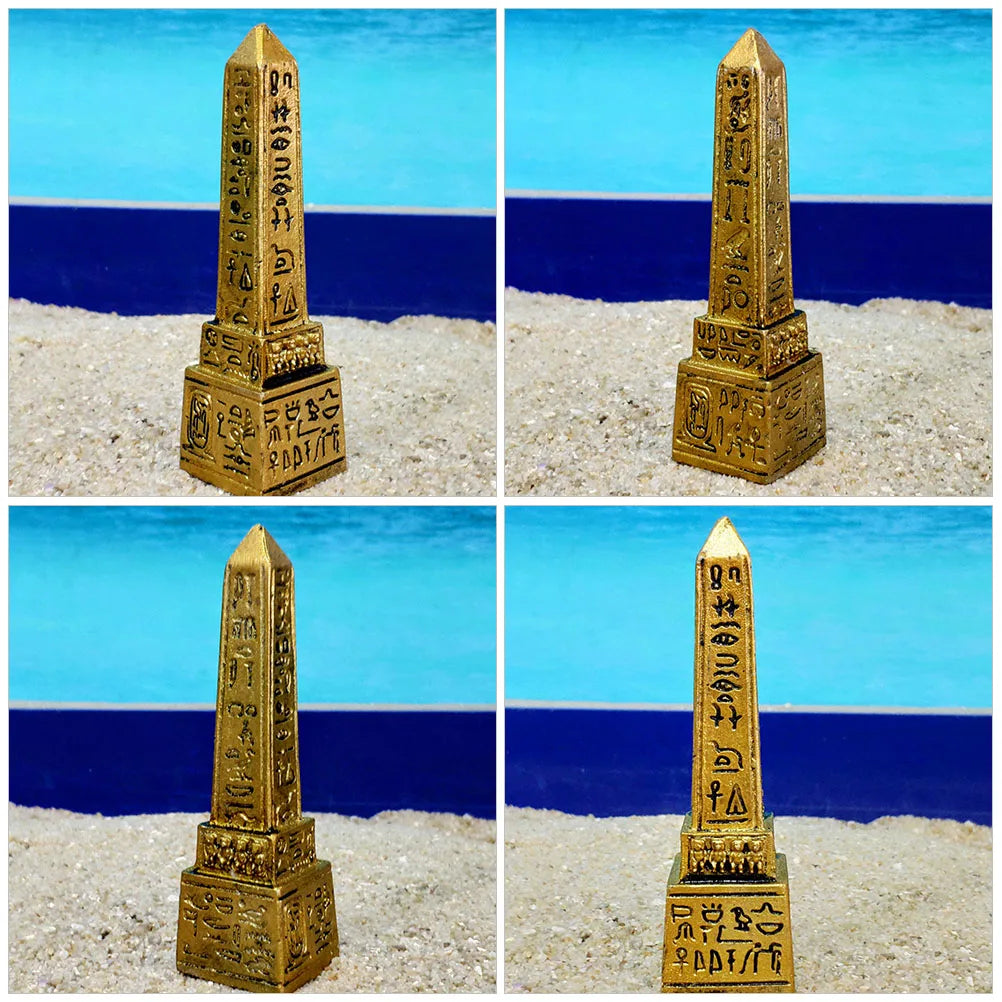 Egyptian Obelisk Figurine Statue Psychological Sandbox Tower Ornament