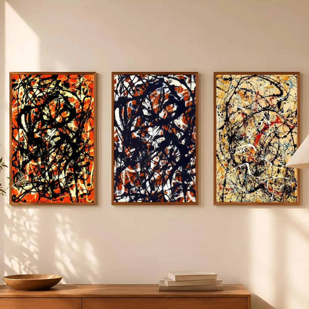 Jackson Pollock HD PVC Wall Art Poster – Self-Stick Decor