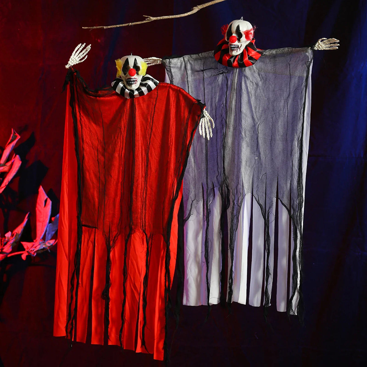 Halloween Hanging Skeleton & Ghost Props | Outdoor Haunted Decor