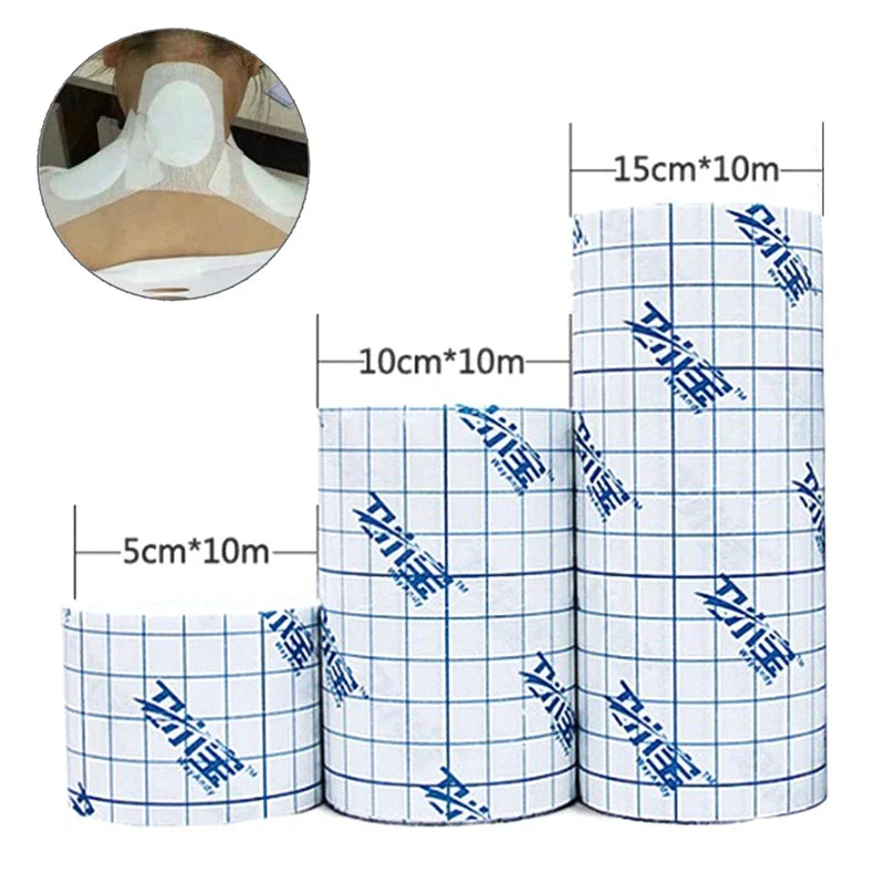Waterproof Adhesive Wound Fixation Tape – 3 Sizes, 10m Roll