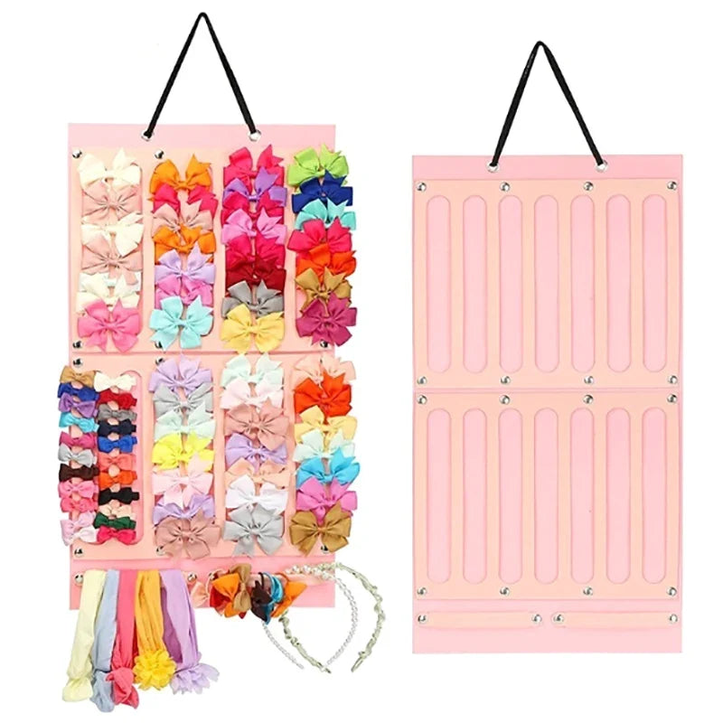 Hair Bow & Headband Wall Organizer – Girls Room Storage Bag