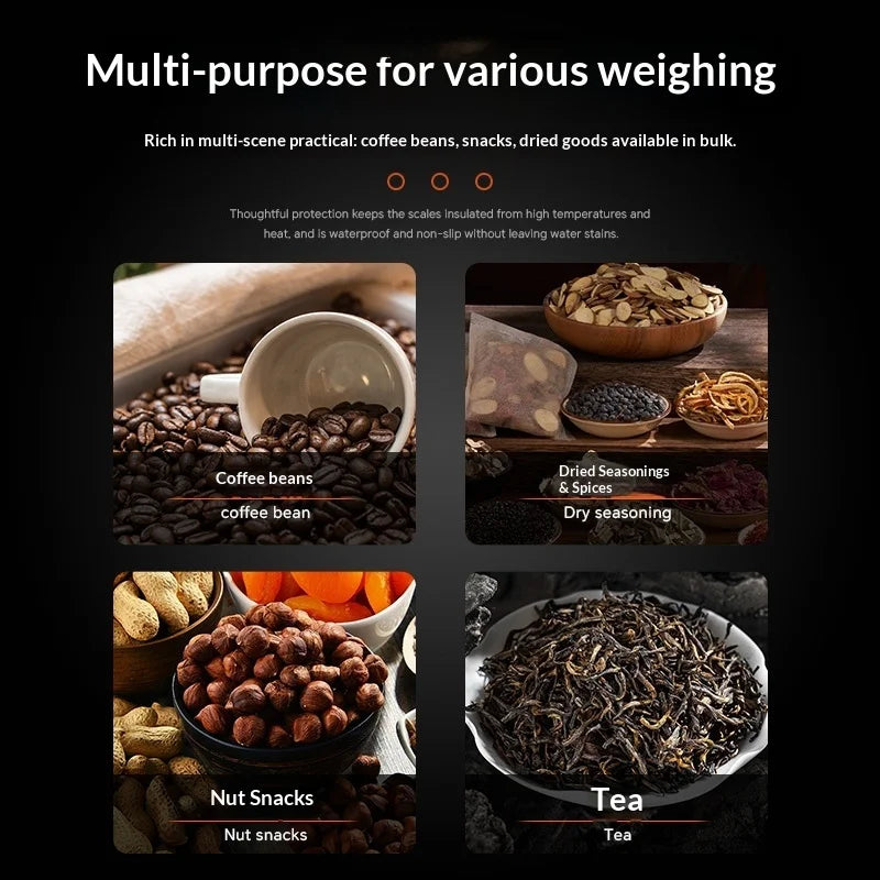 HOMEFISH Coffee Bean Scale | 0.1g LED Espresso Weighing Tray