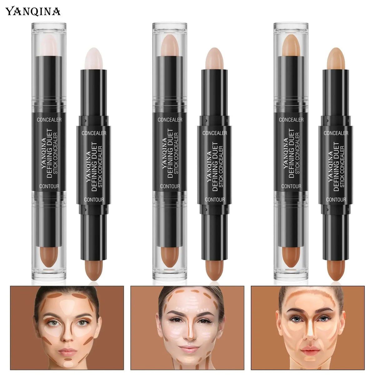 YANQINA Contour Stick Duo – Highlight & Shadow Cream Stick