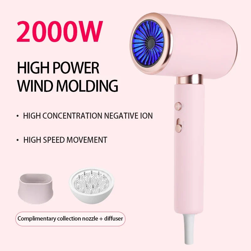 HOMEFISH 2000W Ionic Blow Dryer | 5-Speed Professional Hair Dryer