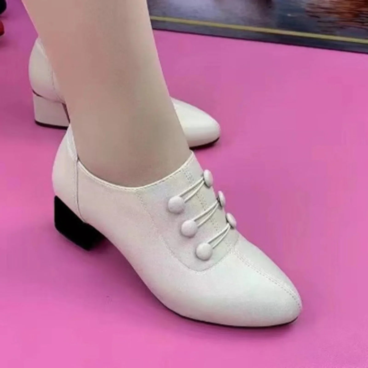 Women's Ankle Booties | Low Square Heel Pointed Toe Boots