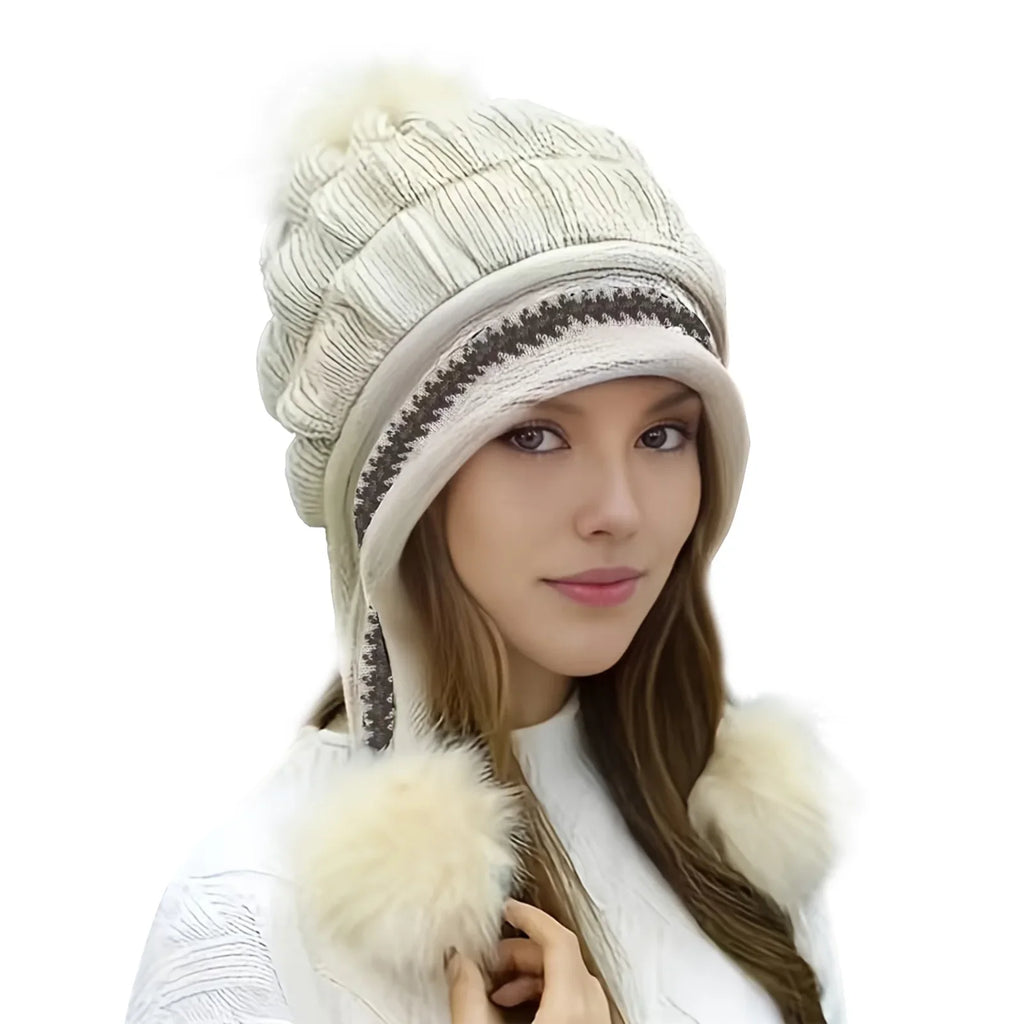 Women's Thick Knit Stretch Beanie Hat | Winter Skull Cap