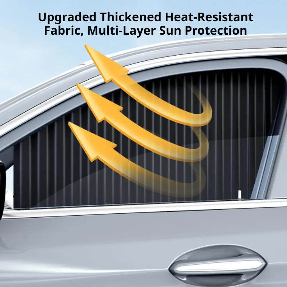 Car Side Window Sun Shade Curtains | UV Block Foldable Cover