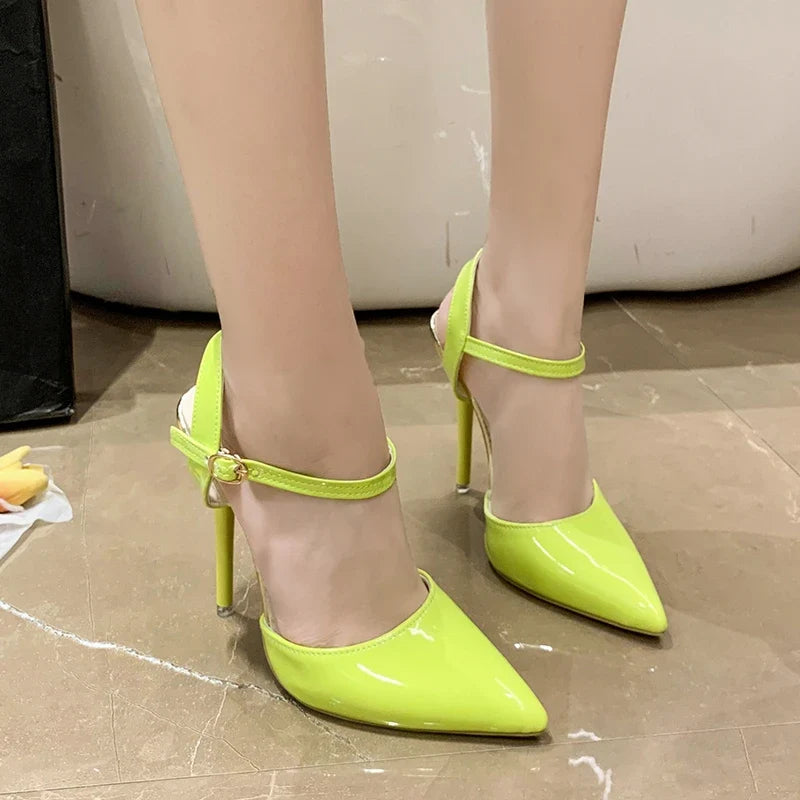 Women's Super High Stiletto Heel Sandals – Buckle Party Shoes