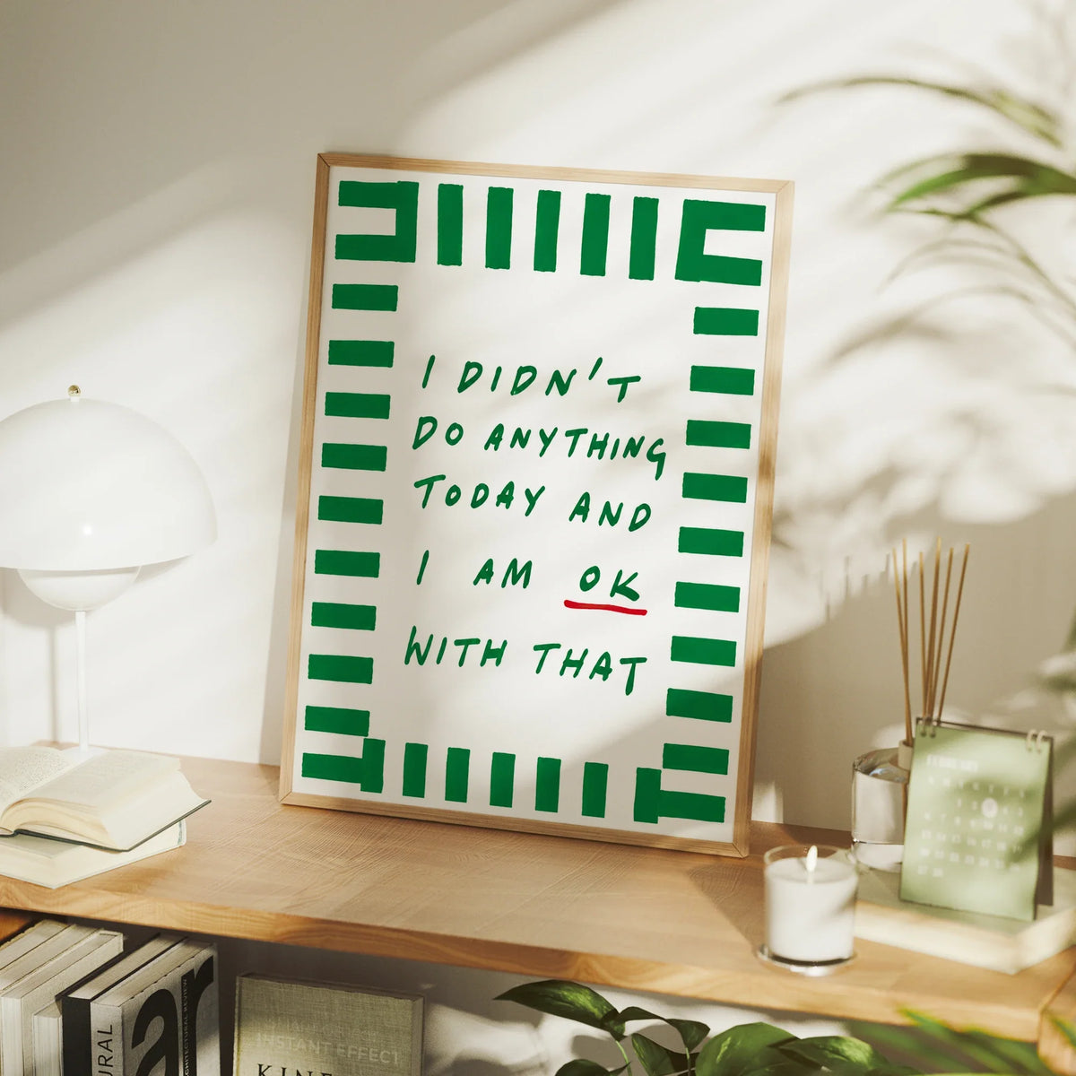 "I Didn't Do Anything Today" Funny Quote Canvas Wall Art