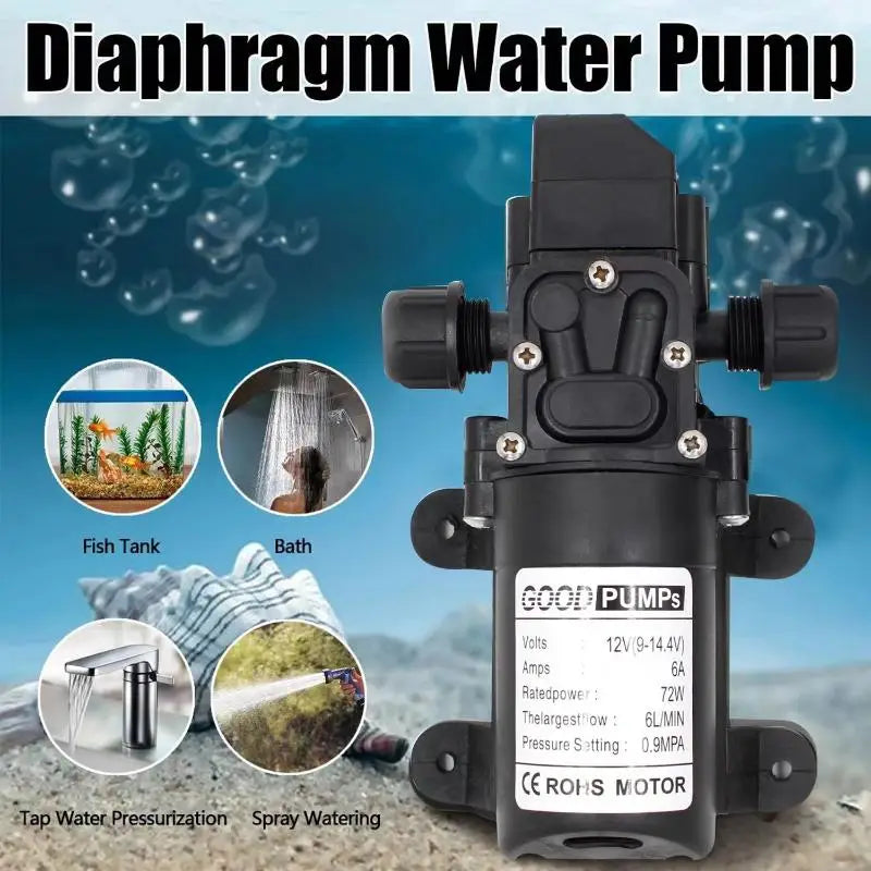 DC 12V Pressure Diaphragm Water Pump Multifunctional Mini Booster