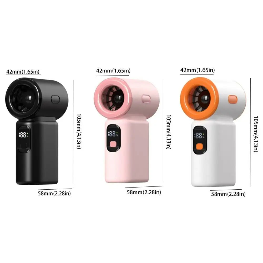 Digital Mini Handheld Fan – 100-Speed USB Rechargeable Turbo