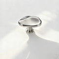 Silver Zinc Alloy Single Hole Cabinet Drawer Handle | Modern Style