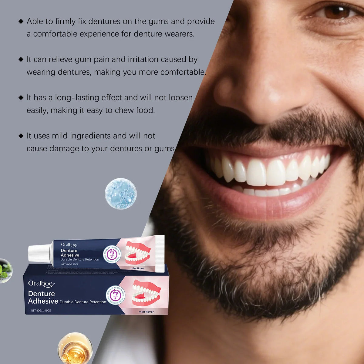 Denture Adhesive – Natural Secure Hold for Dentures