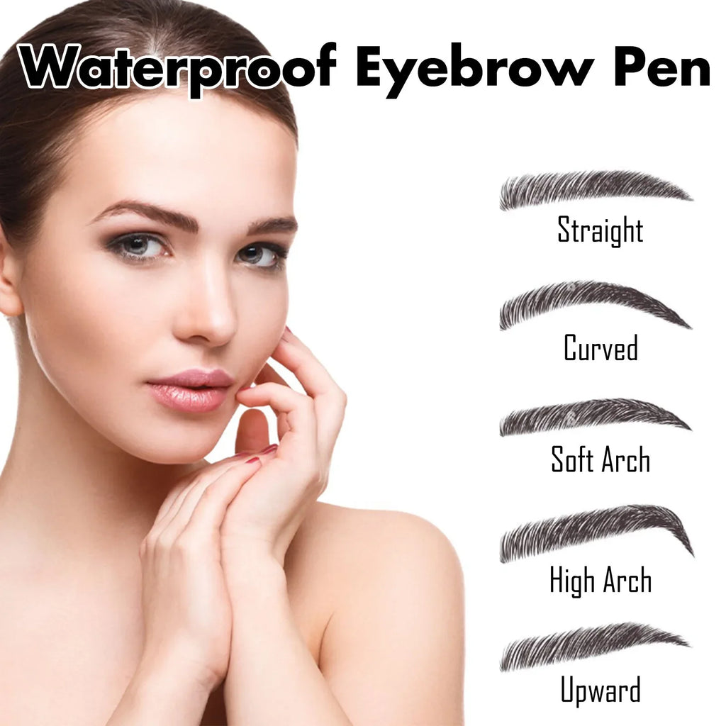 EELHOE 4-Point Microblading Eyebrow Pen | Waterproof, 5 Colors