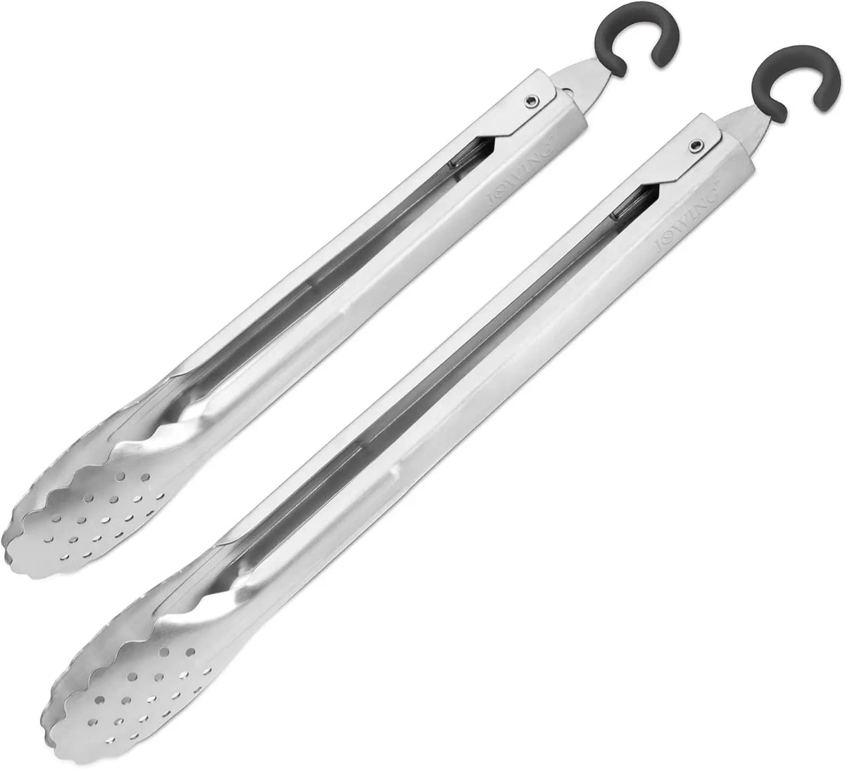 BBQ Grill Tongs Set 10 & 12 Inch – Heat Resistant to 600°F