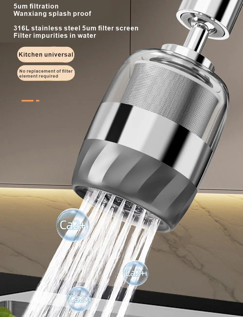 360° Rotating Kitchen Faucet Aerator – Splash Filter Bubbler