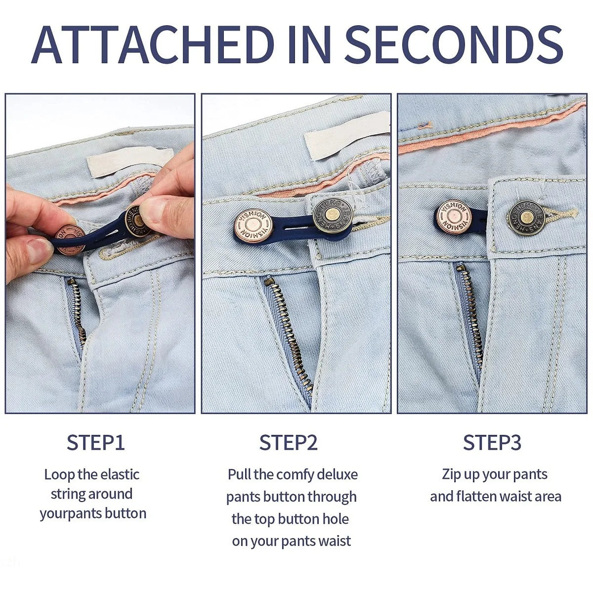 Jeans Button Extender Set – No-Sew Waist Extenders 4/6pcs